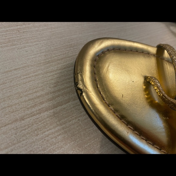 2/$35 Jessica Simpson Gold Grecian Roman Sandal 9 - Picture 7 of 9